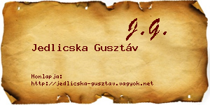 Jedlicska Gusztáv névjegykártya