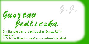 gusztav jedlicska business card